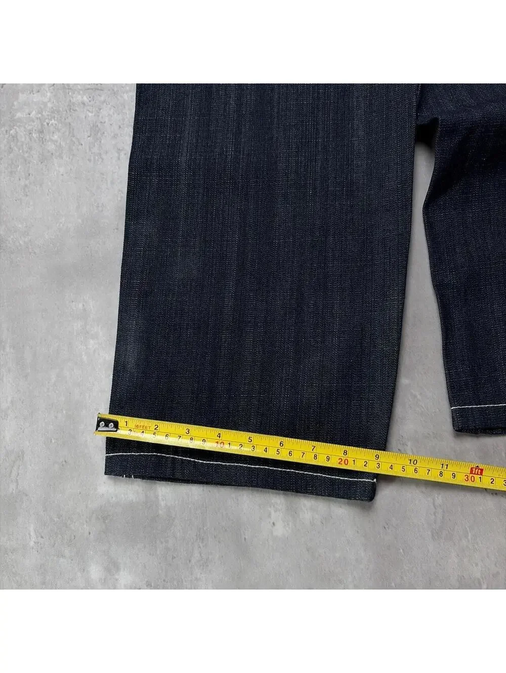 Y2K Dark Wash Stylo Grunge Gothic Deadstock Baggy Skater Denim Jeans